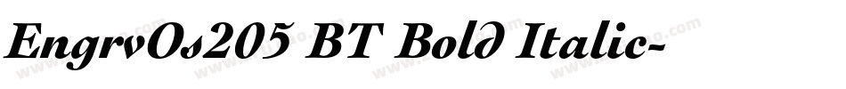 EngrvOs205 BT Bold Italic字体转换